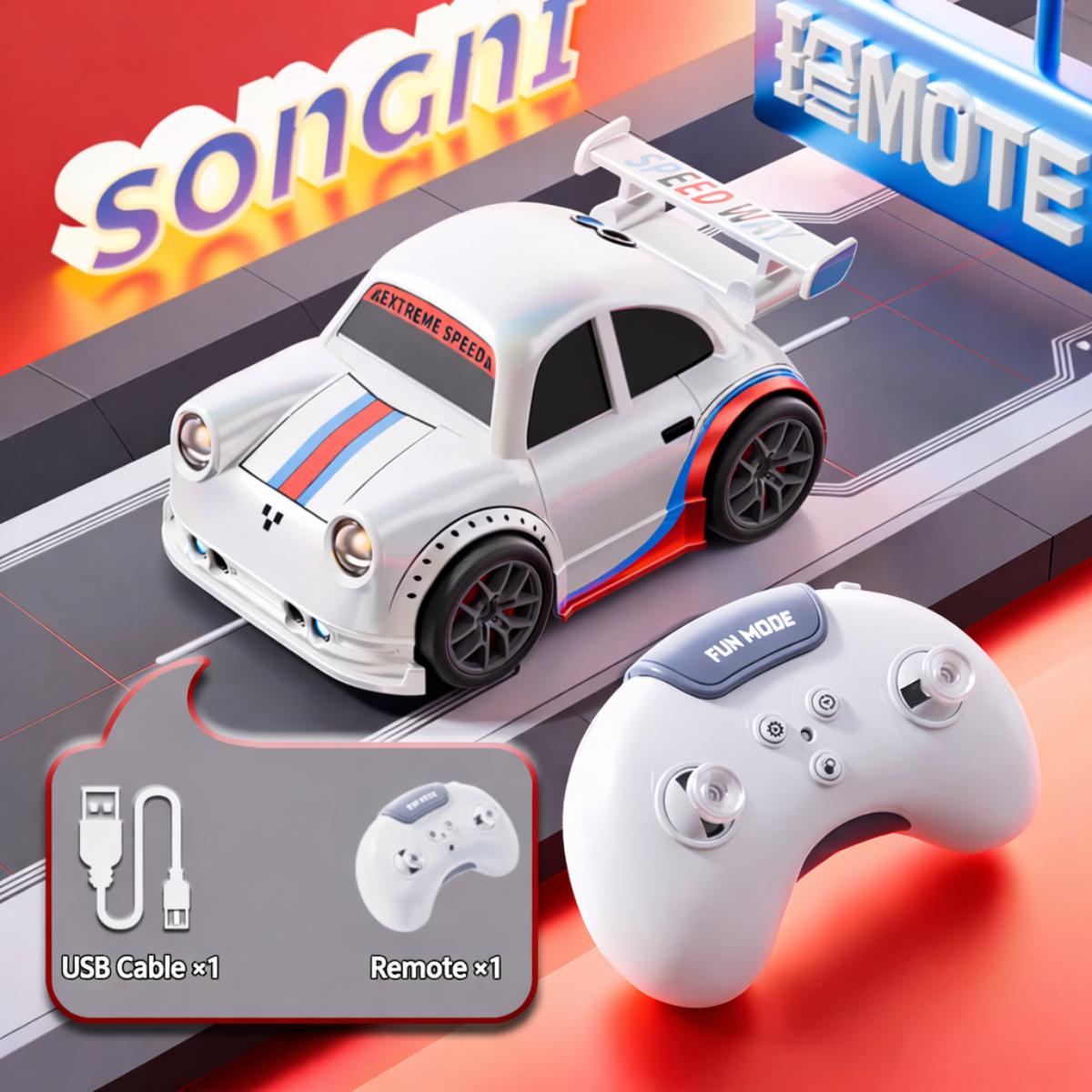 TopCar - 2.4GHz Electric Remote & Induction Controlled Mini Drift Car