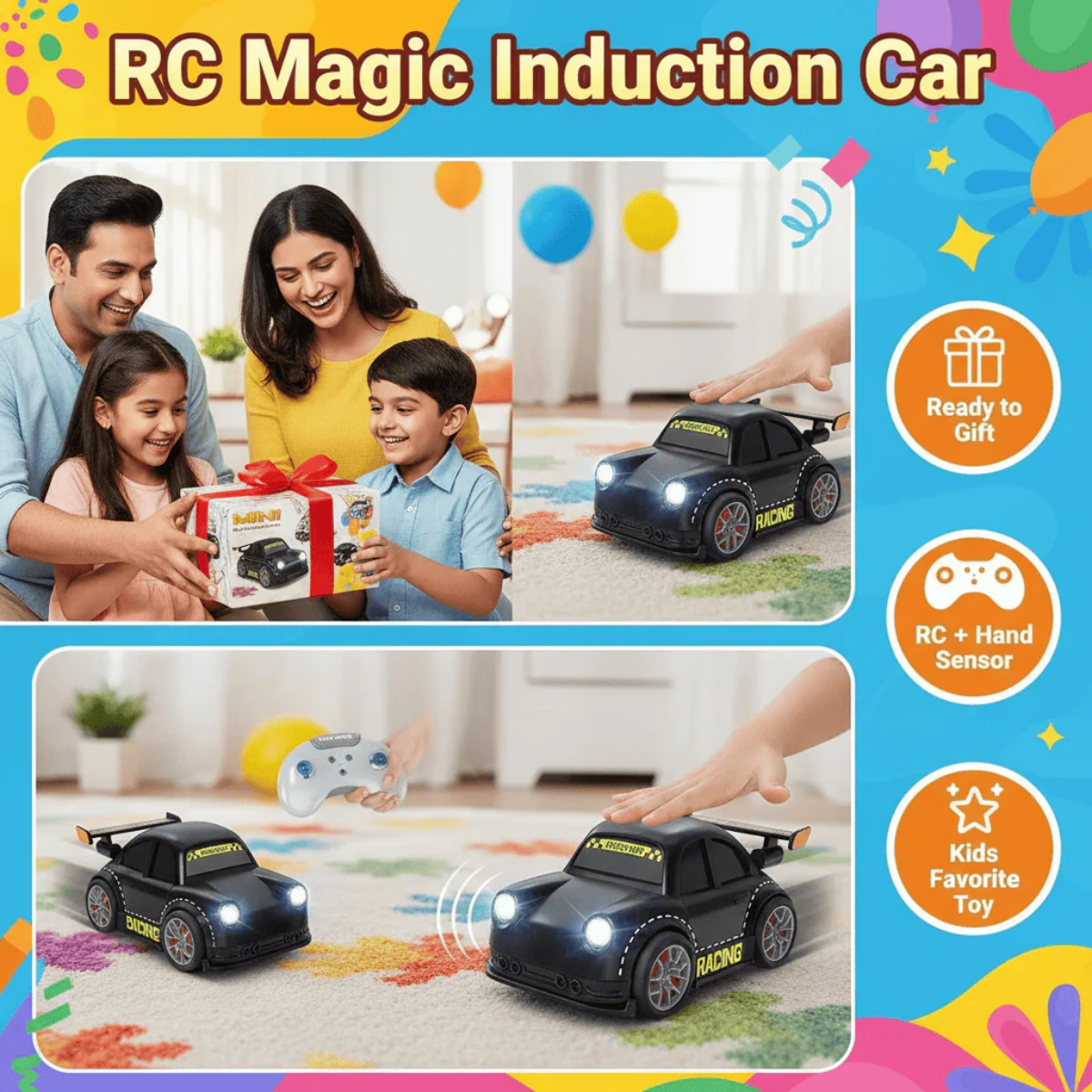 TopCar - 2.4GHz Electric Remote & Induction Controlled Mini Drift Car